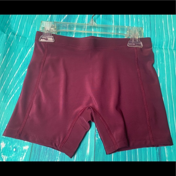 Alleson Bottoms Childs Sl Burgundy Maroon Volleyball Cheer Athletic